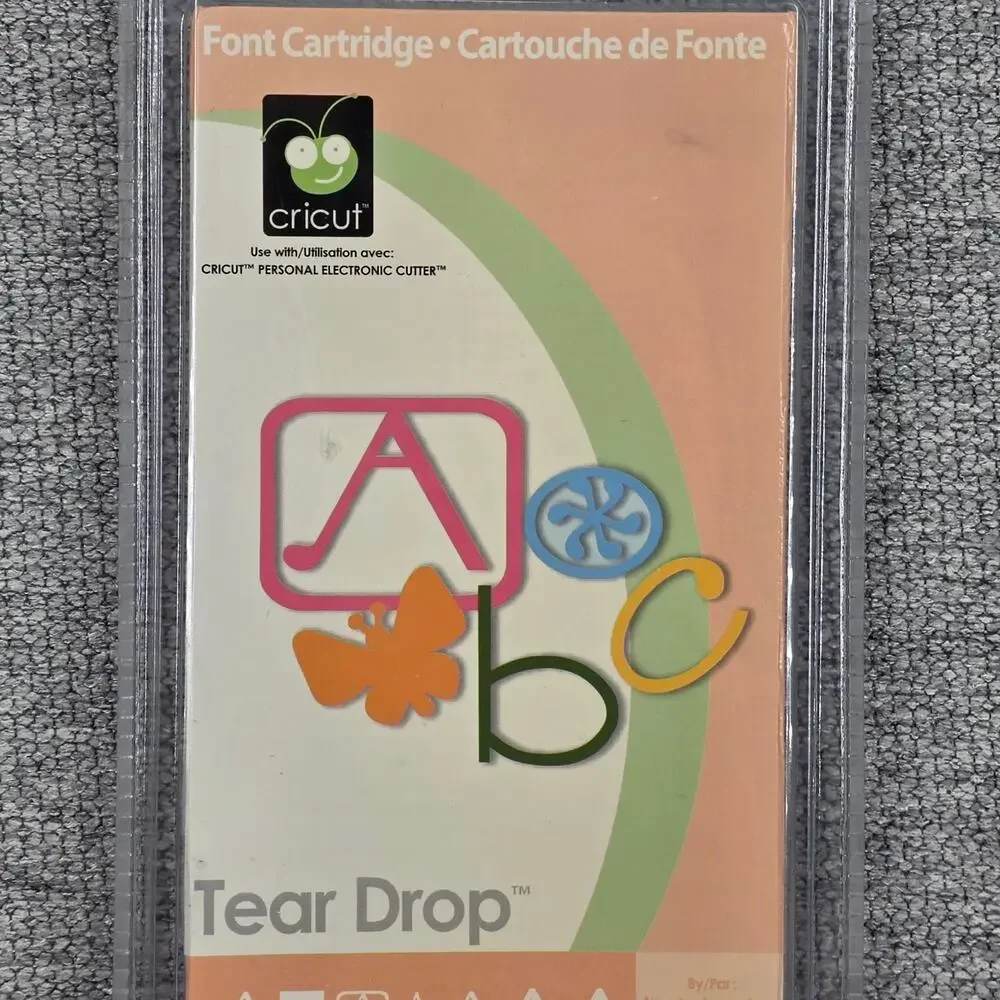 CRICUT TEAR DROP FONT CARTRIDGE – NIB – PROVO CRAFT – SCRAPBOOKING